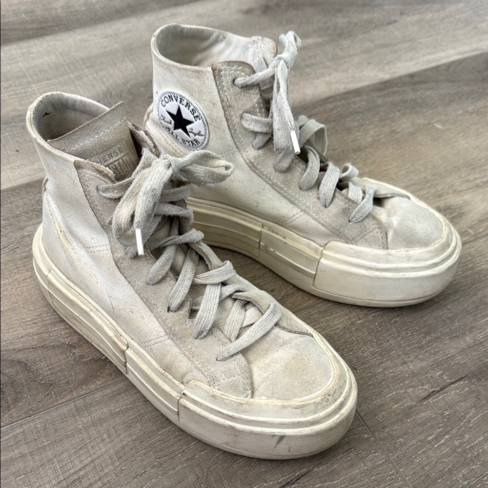 Converse Women's High-Top Platform Sneakers in Light Gray